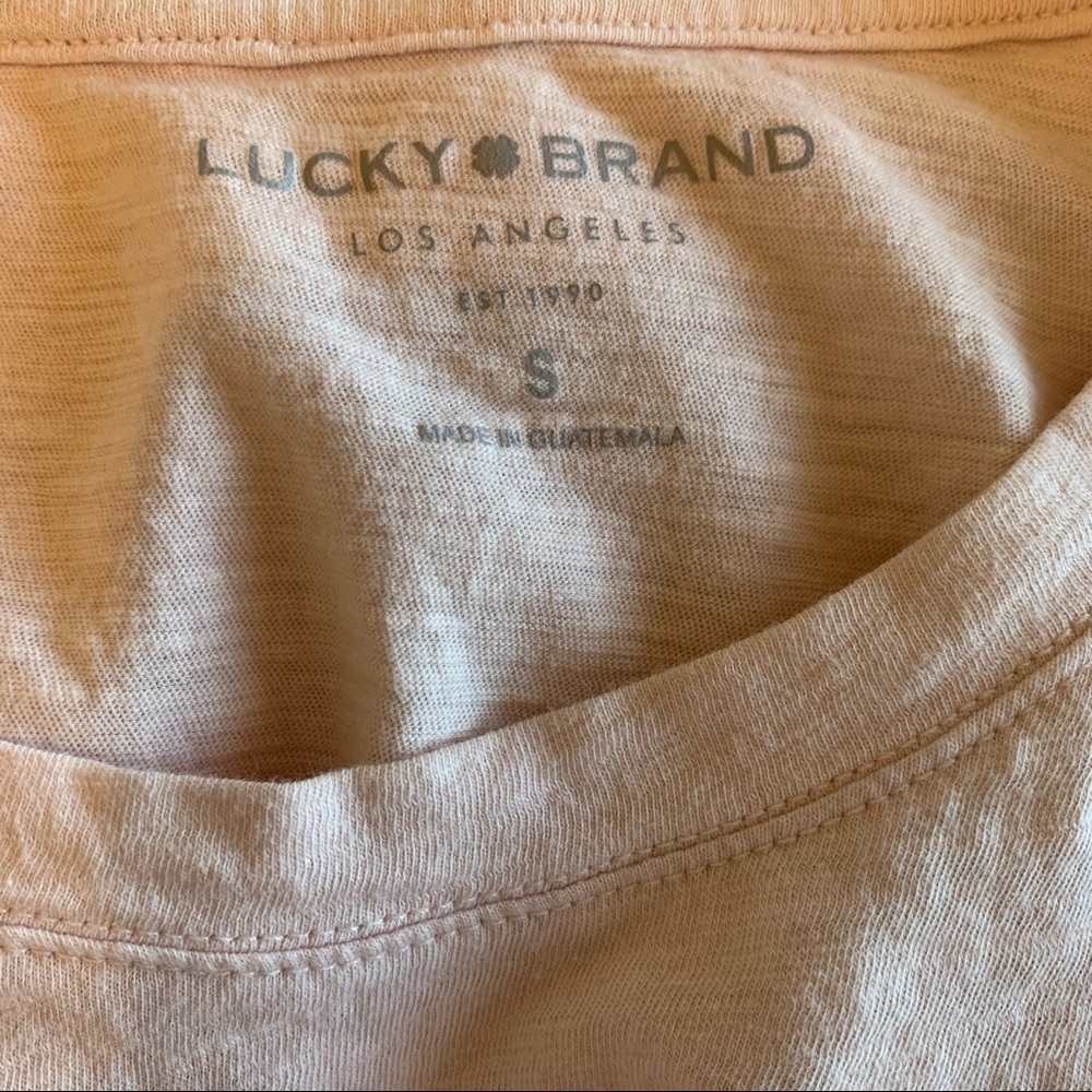 Lucky Brand Pink Care T-Shirt - Picture 4 of 5
